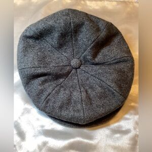 Gray Wool Newsboy Cap